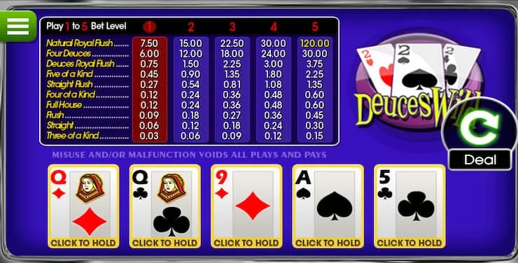 guide-to-deuces-wild-video-poker