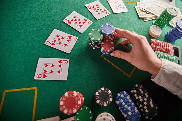 Poker chips and cards